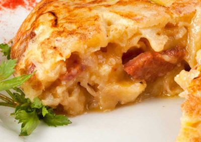 Tortilla de patatas con chorizo